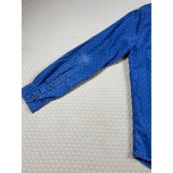 Marine Layer Washington‎ Button Down Shirt Long Sleeve Denim | Men’s Size Large - Picture 12 of 16